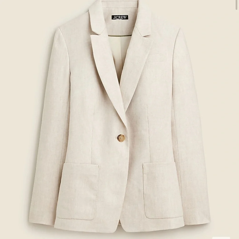 J Crew Helena blazer in stretch linen blend BX793